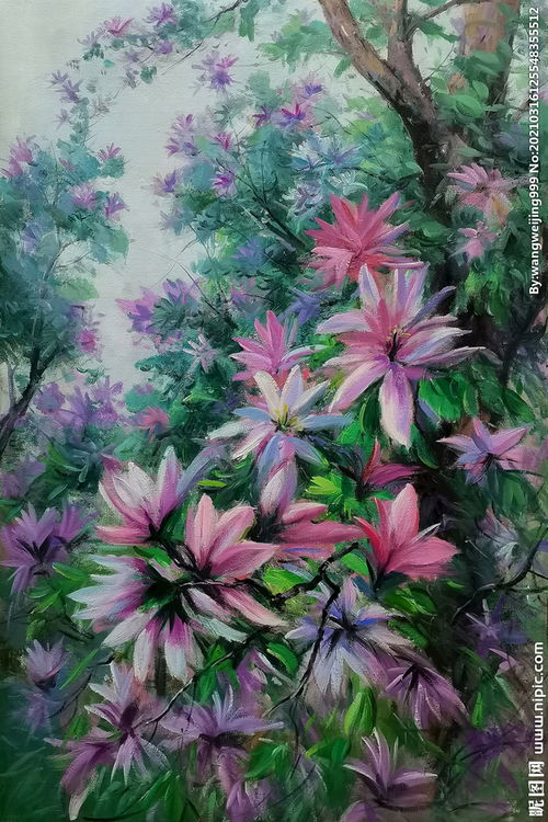 油畫花卉圖片